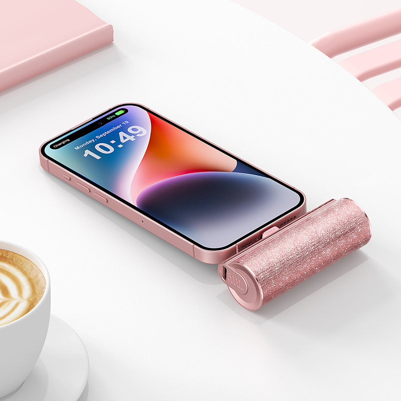 Veger W0573P Lipstick-Lightning Power Bank 5000mAh 12W Ροζ