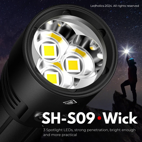 Πολυ Ισχυρός LED Φακός L22 | 5000 Lumens 60W | 300m Απόσταση Δέσμης | Επαναφορτιζόμενος 5200mAh | Αδιάβροχος