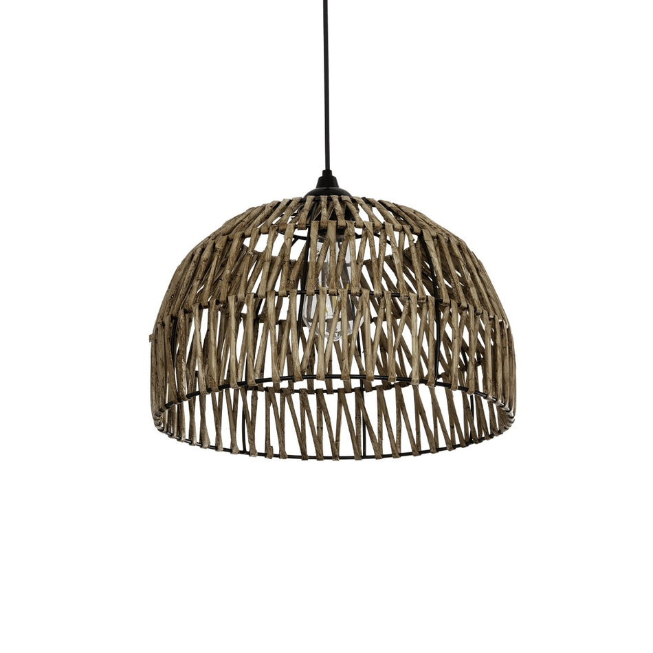 ARANCIA 205-0047 Suspension de plafond Boho avec douille 1 x E27 AC 220-240V IP20 - Beige - L35 x P35 x H26cm