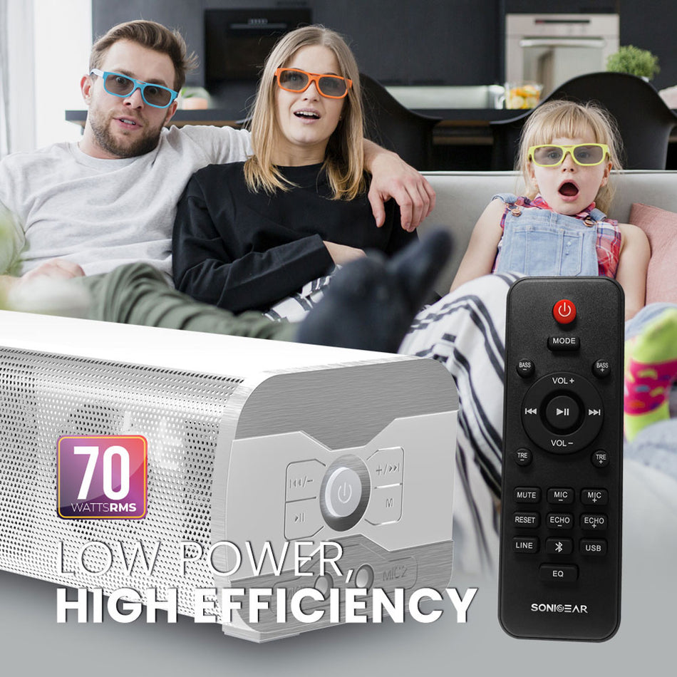 SONICGEAR SONICBAR BT5.0 ULTRA BASS 140W WHITE