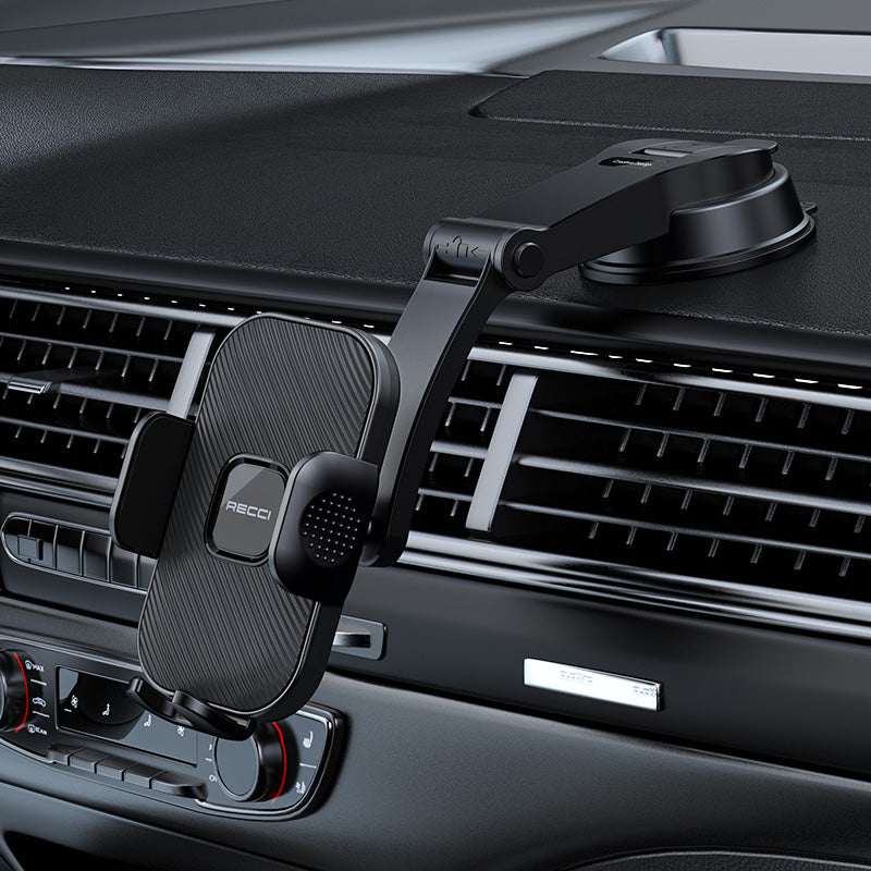 Recci RHO-C39 360 Degree Rotating Suction Cup Car Phone Holder Black