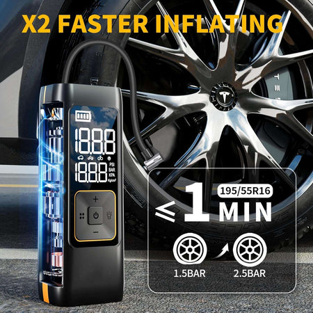 TCCBAC HK580(CC238) - 8000mAh Φορητός Εκκινητής Μπαταρίας Αυτοκινήτου 1000A με Power Bank  / USB / Τρόμπα / Φακό 12V