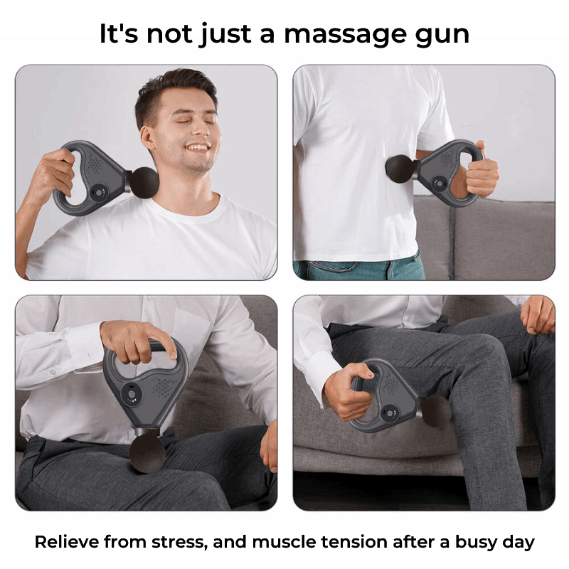 Πιστόλι Μασάζ Με Ζώνη M19 | Εύκολο Μασάζ Πλάτης, Αυχένα & Ποδιών | 2-1 Συσκευή Μασάζ Σώματος | Μαύρο