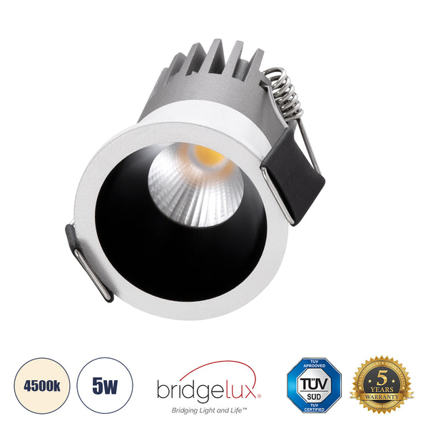 MICRO-S 60234 Χωνευτό LED Spot Downlight TrimLess Φ4cm 5W 650lm 38° AC 220-240V IP20 - Φυσικό Λευκό 4500K - Bridgelux COB - 5 Years Warranty