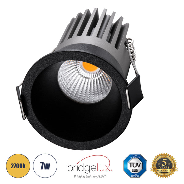 MICRO-B 60245 Χωνευτό LED Spot Downlight TrimLess Φ6cm 7W 875lm 38° AC 220-240V - Θερμό Λευκό 2700K - Bridgelux COB - 5 Years Warranty