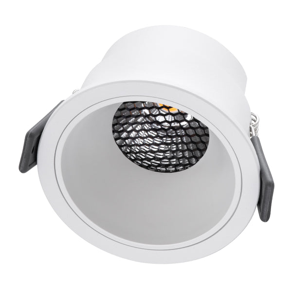 PLUTO-M 60254 Χωνευτό LED Spot Downlight TrimLess Φ8.4cm 10W 1300lm 38° AC 220-240V IP20 - Στρόγγυλο - Λευκό & Anti-Glare HoneyComb - Φυσικό Λευκό 4500K - Bridgelux COB - 5 Years Warranty