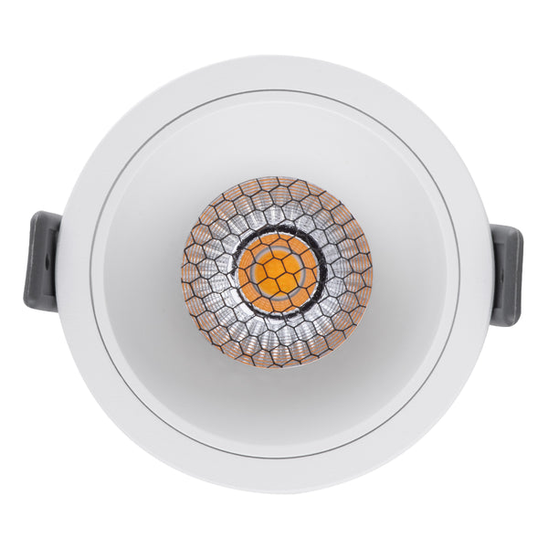 PLUTO-M 60254 Χωνευτό LED Spot Downlight TrimLess Φ8.4cm 10W 1300lm 38° AC 220-240V IP20 - Στρόγγυλο - Λευκό & Anti-Glare HoneyComb - Φυσικό Λευκό 4500K - Bridgelux COB - 5 Years Warranty