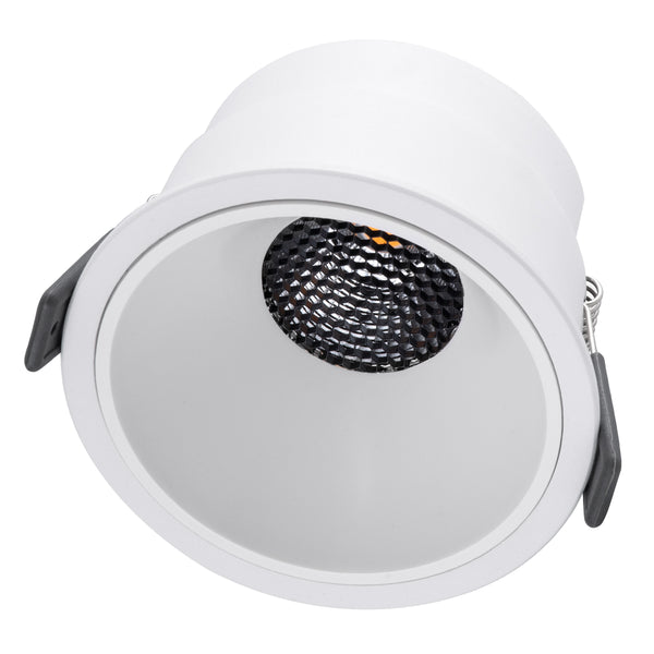 PLUTO-B 60261 Χωνευτό LED Spot Downlight TrimLess Φ10.4cm 15W 1875lm 38° AC 220-240V IP20 - Στρόγγυλο - Λευκό & Anti-Glare HoneyComb - Θερμό Λευκό 2700K - Bridgelux COB - 5 Years Warranty