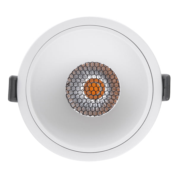 PLUTO-B 60261 Χωνευτό LED Spot Downlight TrimLess Φ10.4cm 15W 1875lm 38° AC 220-240V IP20 - Στρόγγυλο - Λευκό & Anti-Glare HoneyComb - Θερμό Λευκό 2700K - Bridgelux COB - 5 Years Warranty