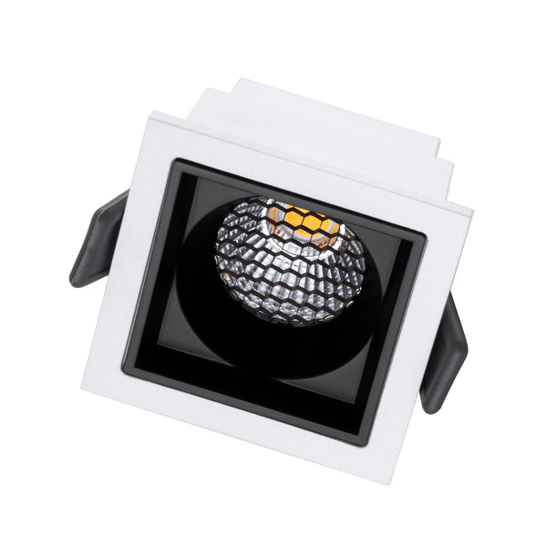 PLUTO-S 60264 Χωνευτό LED Spot Downlight TrimLess Μ6.4xΠ6.4cm 7W 910lm 38° AC 220-240V IP20 Anti-Glare HoneyComb - Φυσικό Λευκό 4500K - Bridgelux COB - 5 Years Warranty