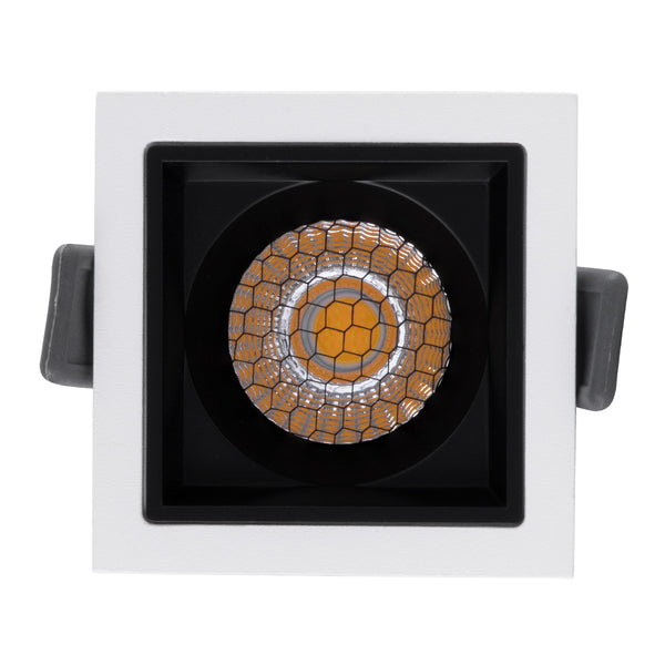 PLUTO-S 60264 Χωνευτό LED Spot Downlight TrimLess Μ6.4xΠ6.4cm 7W 910lm 38° AC 220-240V IP20 Anti-Glare HoneyComb - Φυσικό Λευκό 4500K - Bridgelux COB - 5 Years Warranty