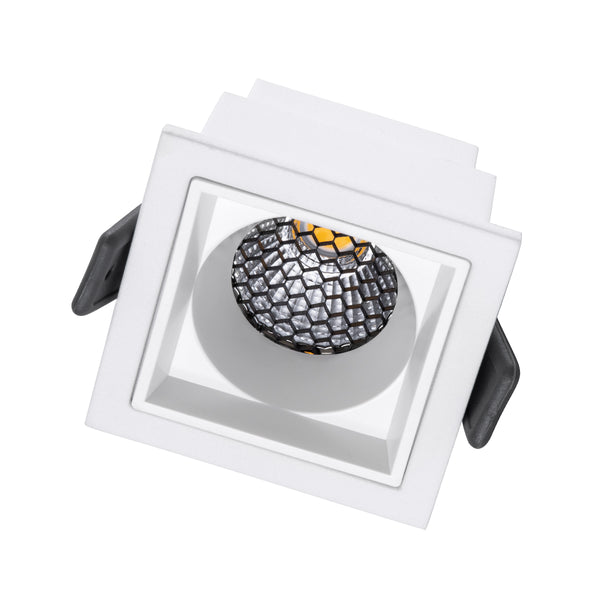 PLUTO-S 60266 Χωνευτό LED Spot Downlight TrimLess Μ6.4xΠ6.4cm 7W 910lm 38° AC 220-240V IP20 Anti-Glare HoneyComb - Φυσικό Λευκό 4500K - Bridgelux COB - 5 Years Warranty