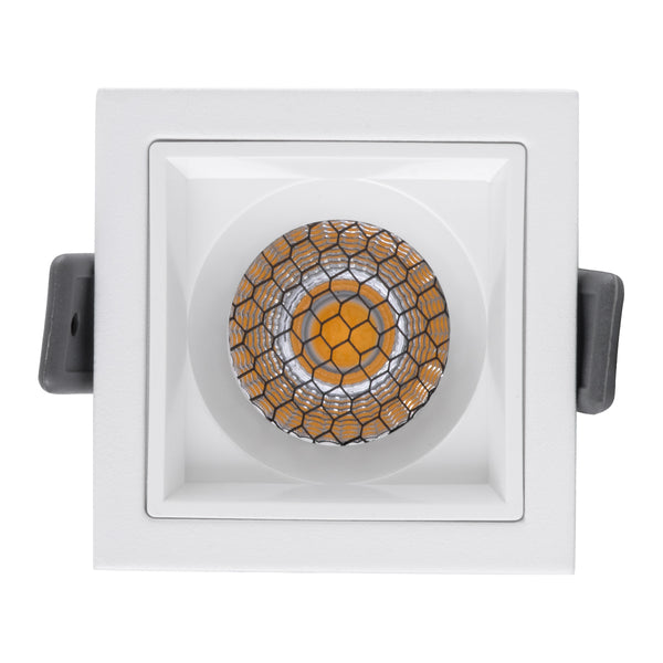 PLUTO-S 60266 Χωνευτό LED Spot Downlight TrimLess Μ6.4xΠ6.4cm 7W 910lm 38° AC 220-240V IP20 Anti-Glare HoneyComb - Φυσικό Λευκό 4500K - Bridgelux COB - 5 Years Warranty