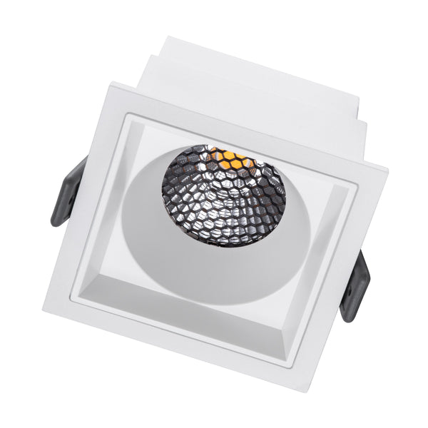 PLUTO-M 60272 Χωνευτό LED Spot Downlight TrimLess Μ8.4xΠ8.4cm 10W 1300lm 38° AC 220-240V IP20 Anti-Glare HoneyComb - Φυσικό Λευκό 4500K - Bridgelux COB - 5 Years Warranty