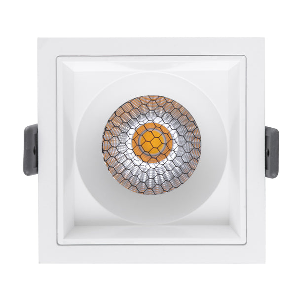 PLUTO-M 60272 Χωνευτό LED Spot Downlight TrimLess Μ8.4xΠ8.4cm 10W 1300lm 38° AC 220-240V IP20 Anti-Glare HoneyComb - Φυσικό Λευκό 4500K - Bridgelux COB - 5 Years Warranty