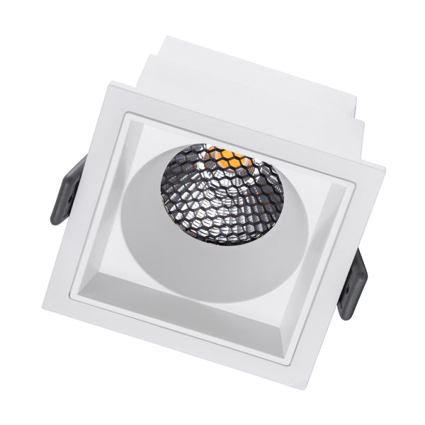 PLUTO-M 60273 Χωνευτό LED Spot Downlight TrimLess Μ8.4xΠ8.4cm 10W 1250lm 38° AC 220-240V IP20 Anti-Glare HoneyComb - Θερμό Λευκό 2700K - Bridgelux COB - 5 Years Warranty