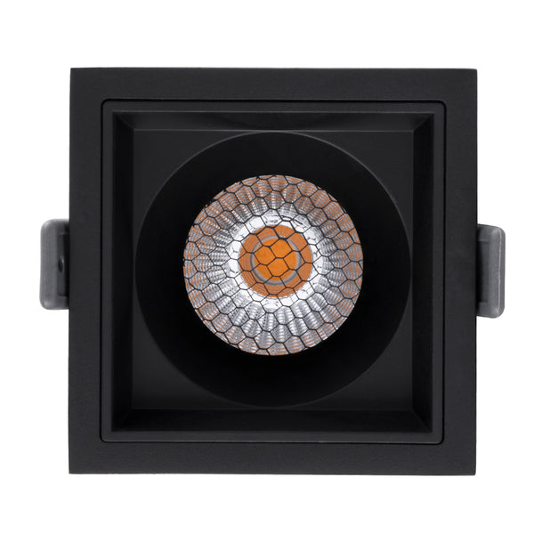 PLUTO-M 60275 Χωνευτό LED Spot Downlight TrimLess Μ8.4xΠ8.4cm 10W 1250lm 38° AC 220-240V IP20 Anti-Glare HoneyComb - Θερμό Λευκό 2700K - Bridgelux COB - 5 Years Warranty