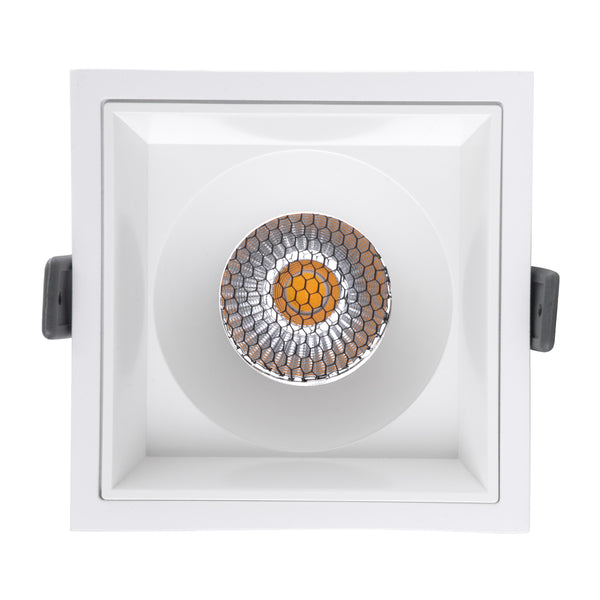 PLUTO-B 60278 Χωνευτό LED Spot Downlight TrimLess Μ10.4xΠ10.4cm 15W 1950lm 38° AC 220-240V IP20 Anti-Glare HoneyComb - Φυσικό Λευκό 4500K - Bridgelux COB - 5 Years Warranty