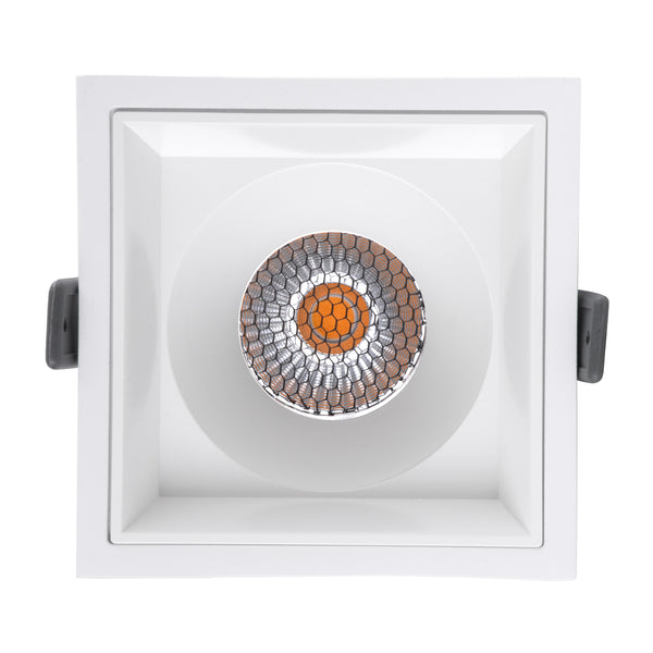 PLUTO-B 60279 Χωνευτό LED Spot Downlight TrimLess Μ10.4xΠ10.4cm 15W 1875lm 38° AC 220-240V IP20 Anti-Glare HoneyComb - Θερμό Λευκό 2700K - Bridgelux COB - 5 Years Warranty