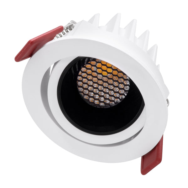 LEO-R 60282 Χωνευτό LED Spot Downlight TrimLess Φ8.5cm 10W 1300lm 38° AC 220-240V IP20 Anti-Glare HoneyComb - Φυσικό Λευκό 4500K - Bridgelux COB - 5 Years Warranty