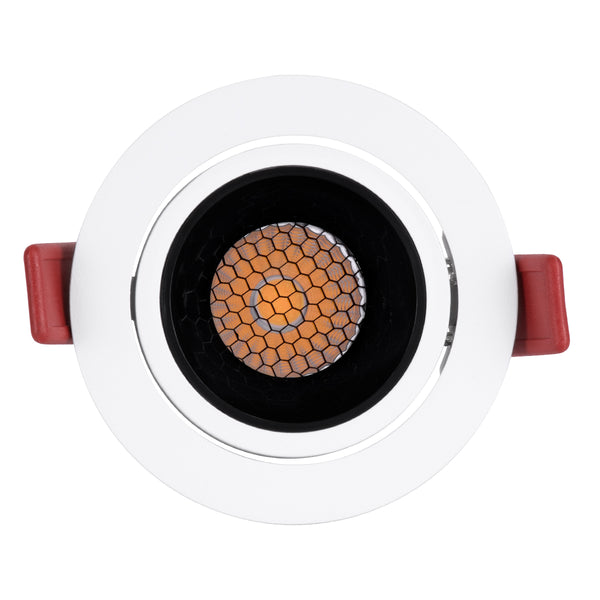 LEO-R 60282 Χωνευτό LED Spot Downlight TrimLess Φ8.5cm 10W 1300lm 38° AC 220-240V IP20 Anti-Glare HoneyComb - Φυσικό Λευκό 4500K - Bridgelux COB - 5 Years Warranty