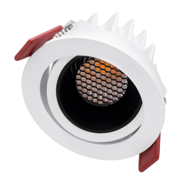 LEO-R 60283 Χωνευτό LED Spot Downlight TrimLess Φ8.5cm 10W 1250lm 38° AC 220-240V IP20 Anti-Glare HoneyComb - Θερμό Λευκό 2700K - Bridgelux COB - 5 Years Warranty