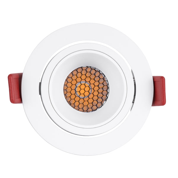 LEO-R 60284 Χωνευτό LED Spot Downlight TrimLess Φ8.5cm 10W 1300lm 38° AC 220-240V IP20 Anti-Glare HoneyComb - Φυσικό Λευκό 4500K - Bridgelux COB - 5 Years Warranty