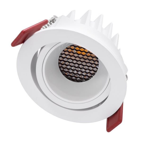 LEO-R 60285 Χωνευτό LED Spot Downlight TrimLess Φ8.5cm 10W 1250lm 38° AC 220-240V IP20 Anti-Glare HoneyComb - Θερμό Λευκό 2700K - Bridgelux COB - 5 Years Warranty