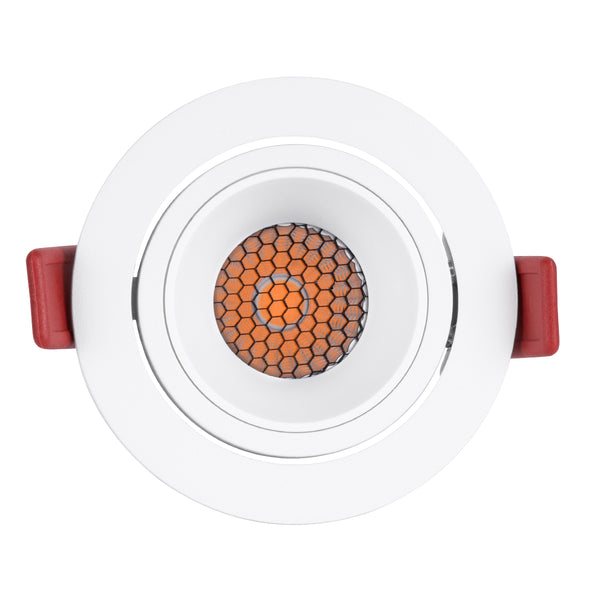 LEO-R 60285 Χωνευτό LED Spot Downlight TrimLess Φ8.5cm 10W 1250lm 38° AC 220-240V IP20 Anti-Glare HoneyComb - Θερμό Λευκό 2700K - Bridgelux COB - 5 Years Warranty