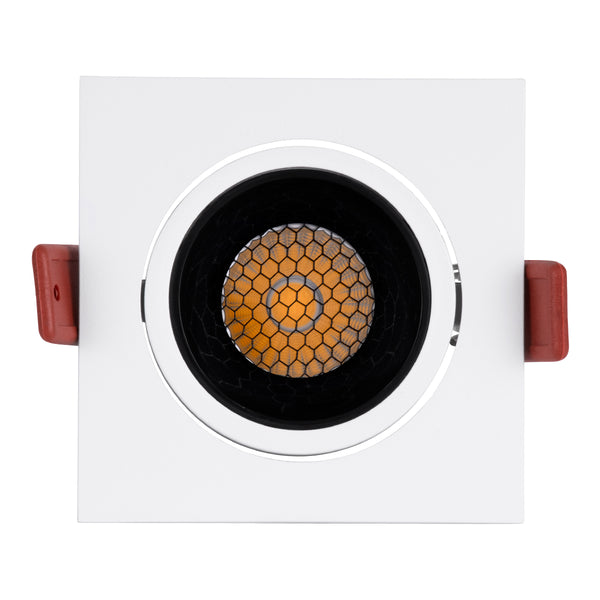 LEO-SQ 60288 Χωνευτό LED Spot Downlight TrimLess Μ8.5xΠ8.5cm 10W 1300lm 38° AC 220-240V IP20 Anti-Glare HoneyComb - Φυσικό Λευκό 4500K - Bridgelux COB - 5 Years Warranty