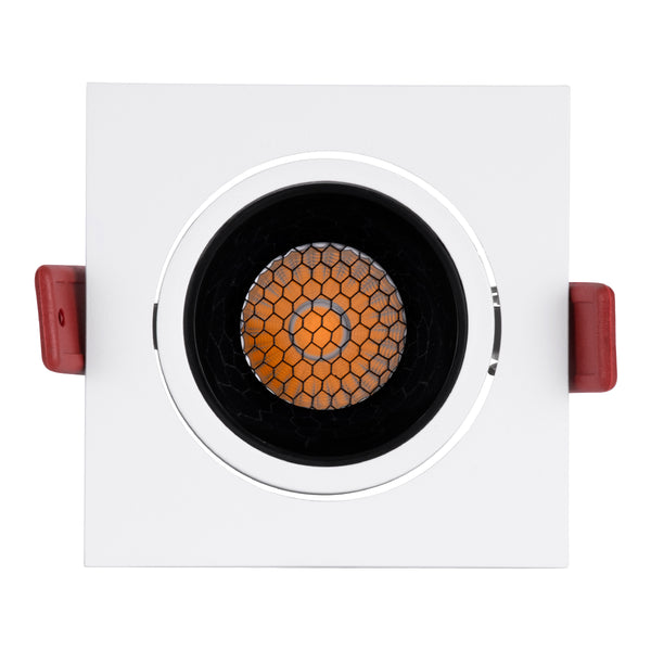 LEO-SQ 60289 Χωνευτό LED Spot Downlight TrimLess Μ8.5xΠ8.5cm 10W 1250lm 38° AC 220-240V IP20 Anti-Glare HoneyComb - Θερμό Λευκό 2700K - Bridgelux COB - 5 Years Warranty