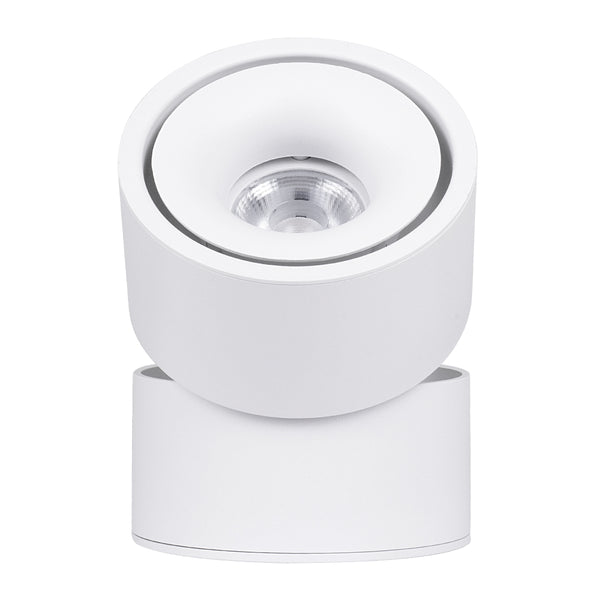 OMEGA-S 60298 Επιφανειακό LED Spot Downlight Φ10cm 12W 1560lm 36° AC 220-240V IP20 - Στρόγγυλο - Λευκό - Φυσικό Λευκό 4500K - Bridgelux COB - 5 Years Warranty