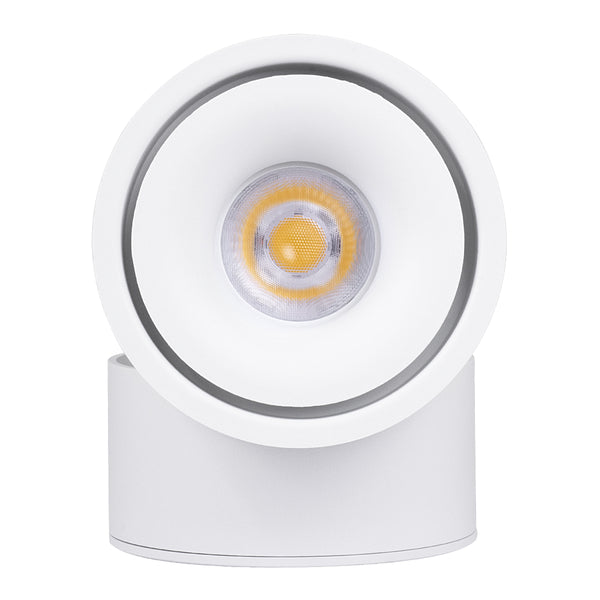 OMEGA-S 60298 Επιφανειακό LED Spot Downlight Φ10cm 12W 1560lm 36° AC 220-240V IP20 - Στρόγγυλο - Λευκό - Φυσικό Λευκό 4500K - Bridgelux COB - 5 Years Warranty