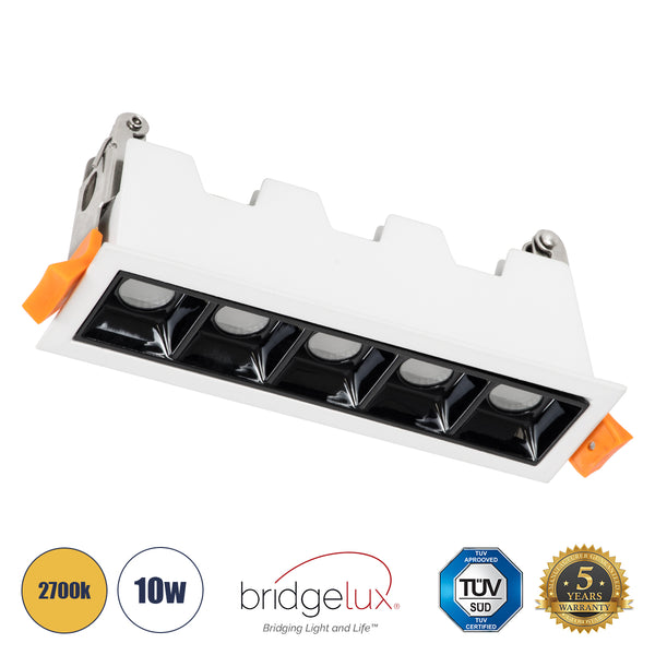 LUMINAR SUPERIOR Einbau-LED-Spot-Downlight TrimLess 10 W 1350 lm 36° AC 220–240 V IP20 – Bridgelux High Lumen Chip Gen2 – TÜV-zertifizierter Treiber – 5 Jahre Garantie