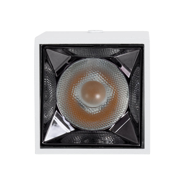 LUMINAR SUPERIOR 60323 Επιφανειακό LED Spot Downlight TrimLess 3W 405lm 36° AC 220-240V IP20 Μ4.2 x Π4.2 x Υ6.6cm - Λευκό με Κάτοπτρο Χρωμίου - Θερμό Λευκό 2700K - Bridgelux High Lumen Chip Gen2 - TÜV Certified Driver - 5 Years Warranty