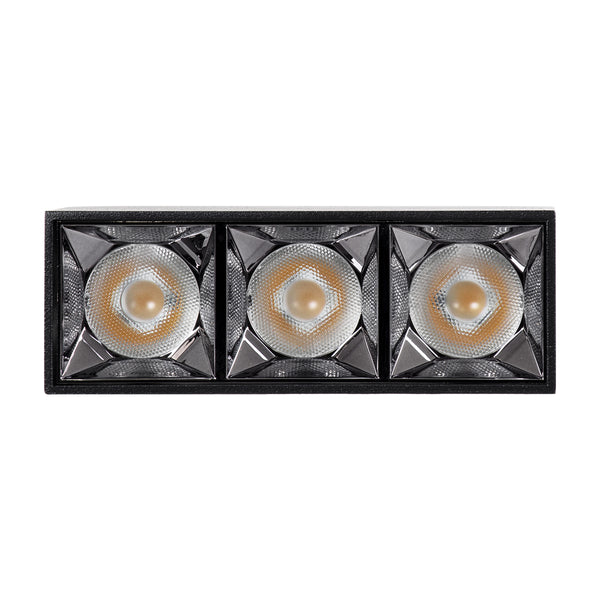 LUMINAR SUPERIOR 60324 Επιφανειακό LED Spot Downlight TrimLess 12W 1680lm 36° AC 220-240V IP20 Μ11.8 x Π4.2 x Υ6.6cm - Μαύρο με Κάτοπτρο Χρωμίου - Φυσικό Λευκό 4500K - Bridgelux High Lumen Chip Gen2 - TÜV Certified Driver - 5 Years Warranty