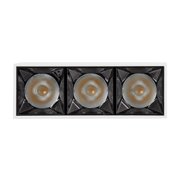 LUMINAR SUPERIOR 60326 Επιφανειακό LED Spot Downlight TrimLess 12W 1680lm 36° AC 220-240V IP20 Μ11.8 x Π4.2 x Υ6.6cm - Λευκό με Κάτοπτρο Χρωμίου - Φυσικό Λευκό 4500K - Bridgelux High Lumen Chip Gen2 - TÜV Certified Driver - 5 Years Warranty