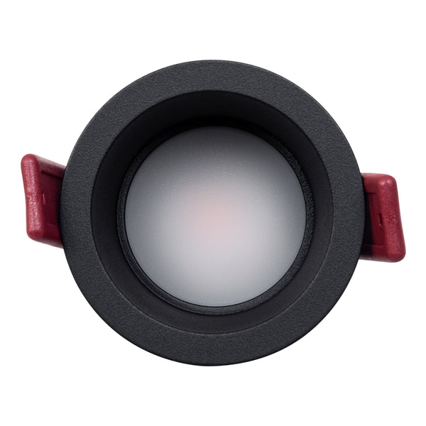 IP 60342 Einbau-LED-Spot-Downlight TrimLess Bad &amp; WC Φ6,6 cm 7 W 750 lm 45° AC 220–240 V IP44 Φ6,6 x H5,3 cm – Rund – Schwarz – Naturweiß 4500 K – Bridgelux COB – TÜV-zertifizierter Treiber – 5 Jahre Garantie