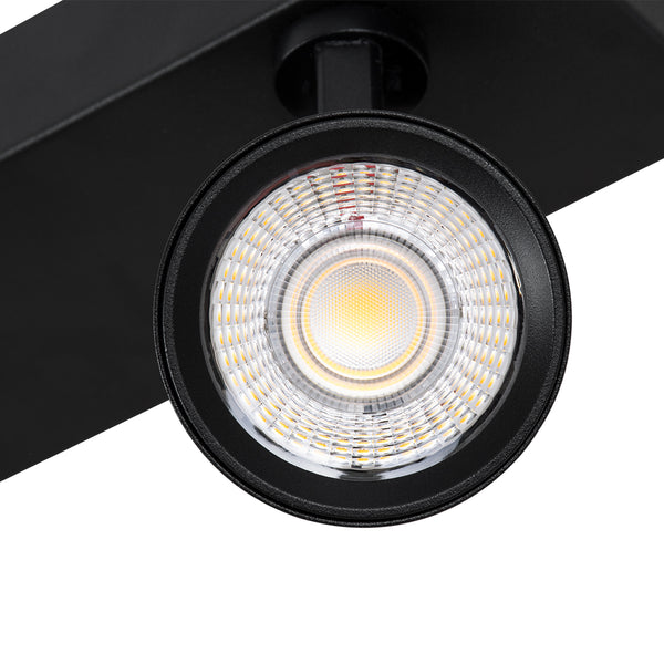 LEONARDO Moderne Schienen-Deckenleuchte mit beweglichen Spots, LED-Spot-Downlight, 20 W, 2400 lm, 60 ° AC, 220–240 V, IP20 – Bridgelux COB – 5 Jahre Garantie