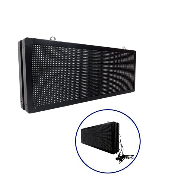 DISPLAY 90325 Κυλιόμενη Ψηφιακή Επιγραφή Διπλής Όψης 96x32cm P10 96x32 Pixel LED 360W  Αδιάβροχο IP65 Πολύχρωμο RGB - WiFi Control μέσω FK APP - Αισθητήρας Θερμοκρασίας & Υγρασίας - Μ104 x Π12 x Υ40cm - 2 Χρόνια Εγγύηση