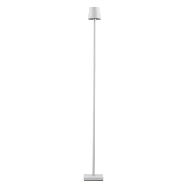 NEGA 60478 LED -uri cu LED -uri moderne de podea 2.2W 154lm 360 ° DC 5V Reîncărcat cu Li -ion 4000mAh Baterie - Comutator Touch - alb 2700K - DIMMABLE - D10 X H135cm - Alb - 2 ani garanție