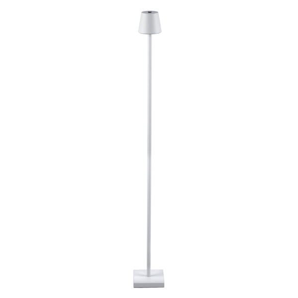 NEGA 60478 LED -uri cu LED -uri moderne de podea 2.2W 154lm 360 ° DC 5V Reîncărcat cu Li -ion 4000mAh Baterie - Comutator Touch - alb 2700K - DIMMABLE - D10 X H135cm - Alb - 2 ani garanție