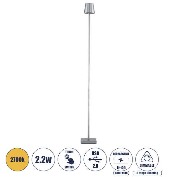 NEGA 60480 LED -uri moderne LED 2,2W 154lm 360 ° DC 5V LI -ion 4000MAH Baterie Reîncărcare a bateriei