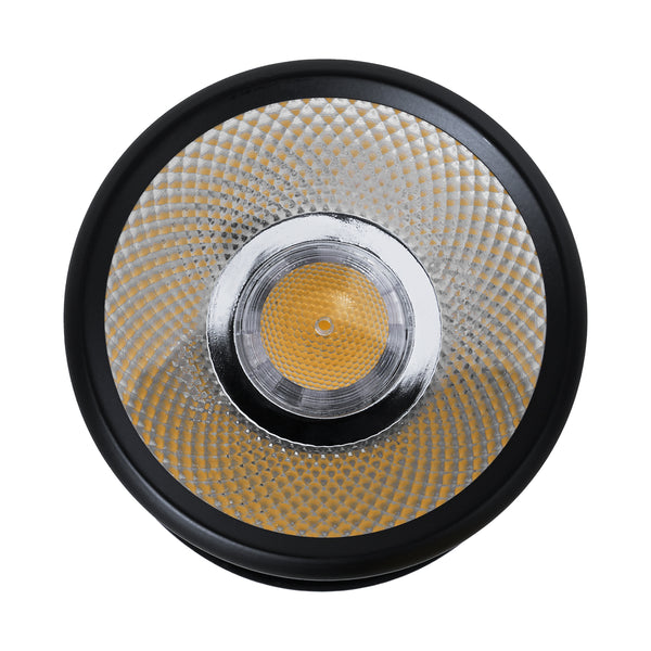 DETRONIC 60504 Surface Moving Spot Downlight LED 10W 1300lm 24° AC 220-240V IP20 Φ9cm x H16cm – Rund – Schwarz – Naturweiß 4500K – Bridgelux COB – TÜV-zertifizierter Treiber – 5 Jahre Garantie