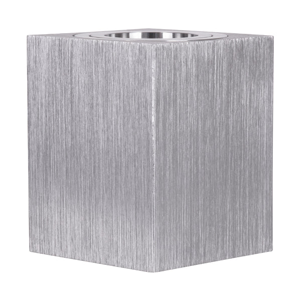 AKIRA Surface Moving Square Aluminium Spot Light mit GU10 AC 220–240 V IP44 M8 x B8 x H10 cm – gebürstetes Silber – 5 Jahre Garantie