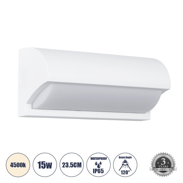 HORIZON Wandleuchte – Innen-/Außenwandleuchte LED 15 W 1575 lm 120° AC175–265 V wasserdicht IP65 – Bridgelux-Chip – 3 Jahre Garantie