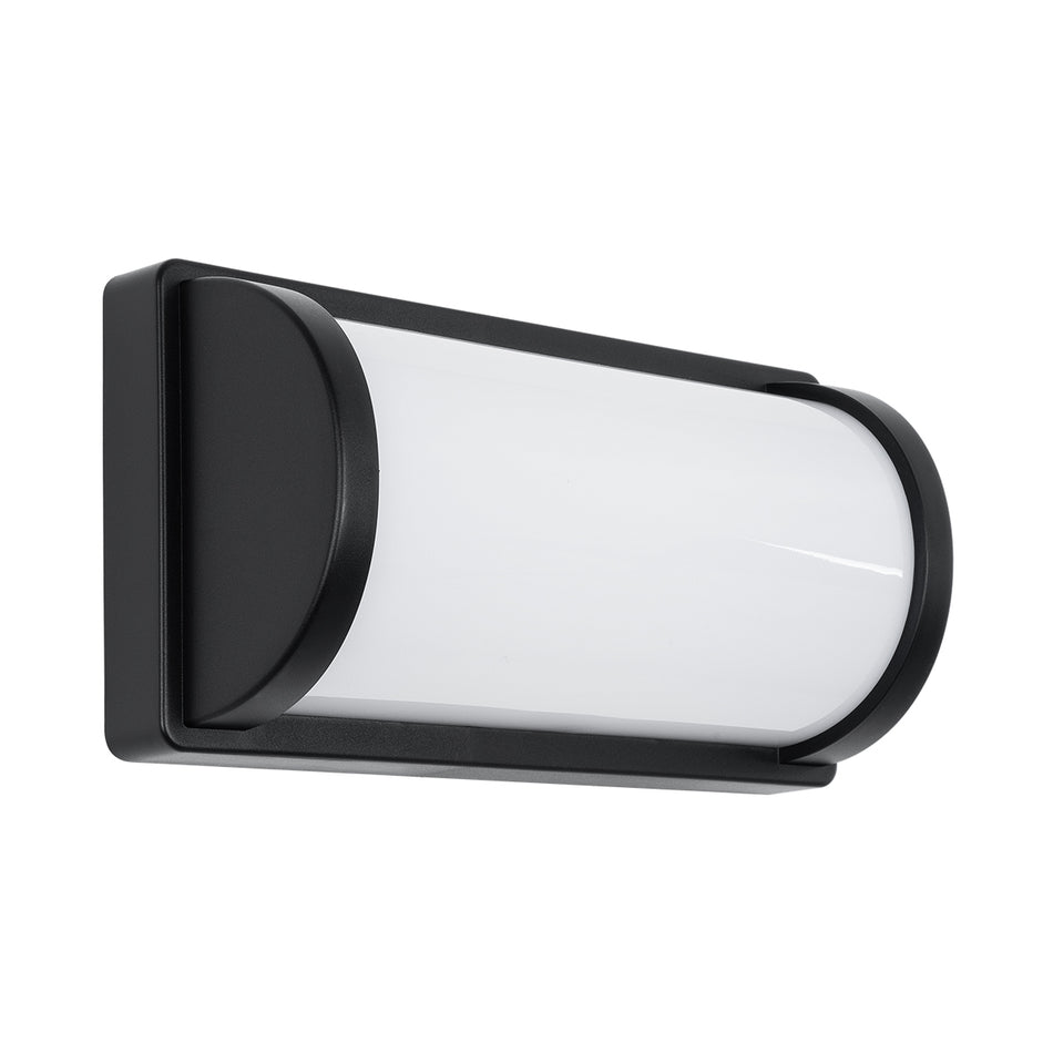 GLOBOSTAR® CELESTIAL 60696 Μοντέρνο Φωτιστικό Τοίχου - Απλίκα LED 15W 1575lm 120° AC 220-240V Αδιάβροχο IP65 Φυσικό Λευκό 4500K - Bridgelux SMD Chip - Μαύρο Ματ - Μ26 x Π9 x Υ13.5cm - 3 Χρόνια Εγγύηση