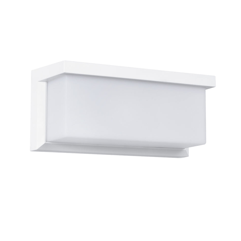 GLOBOSTAR® CITYSCAPE 60697 Μοντέρνο Φωτιστικό Τοίχου - Απλίκα LED 18W 1890lm 120° AC 220-240V Αδιάβροχο IP65 Φυσικό Λευκό 4500K - Bridgelux SMD Chip - Λευκό Ματ - Μ23.5 x Π11 x Υ10cm - 3 Χρόνια Εγγύηση