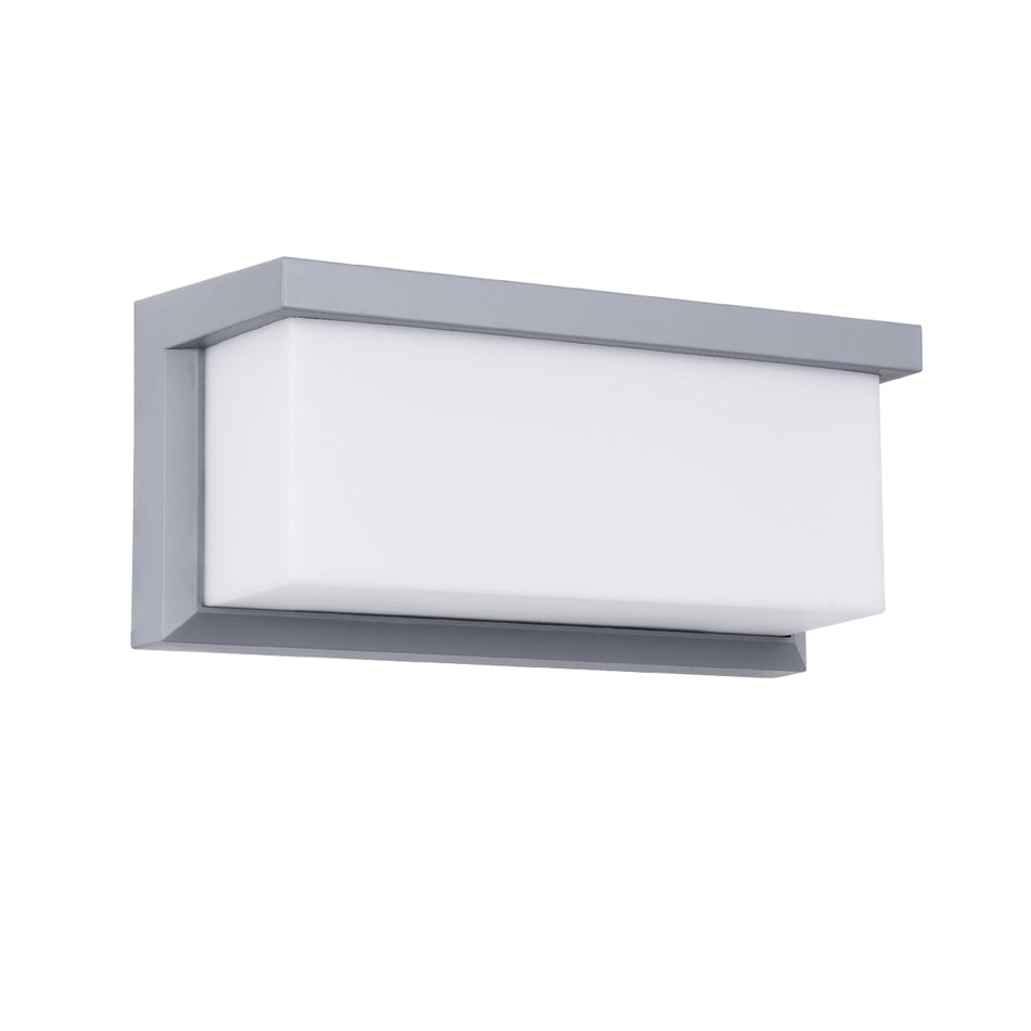 GLOBOSTAR® CITYSCAPE 60698 Μοντέρνο Φωτιστικό Τοίχου - Απλίκα LED 18W 1890lm 120° AC 220-240V Αδιάβροχο IP65 Φυσικό Λευκό 4500K - Bridgelux SMD Chip - Γκρι Ματ - Μ23.5 x Π11 x Υ10cm - 3 Χρόνια Εγγύηση