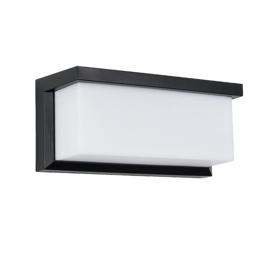 GLOBOSTAR® CITYSCAPE 60699 Μοντέρνο Φωτιστικό Τοίχου - Απλίκα LED 18W 1890lm 120° AC 220-240V Αδιάβροχο IP65 Φυσικό Λευκό 4500K - Bridgelux SMD Chip - Μαύρο Ματ - Μ23.5 x Π11 x Υ10cm - 3 Χρόνια Εγγύηση